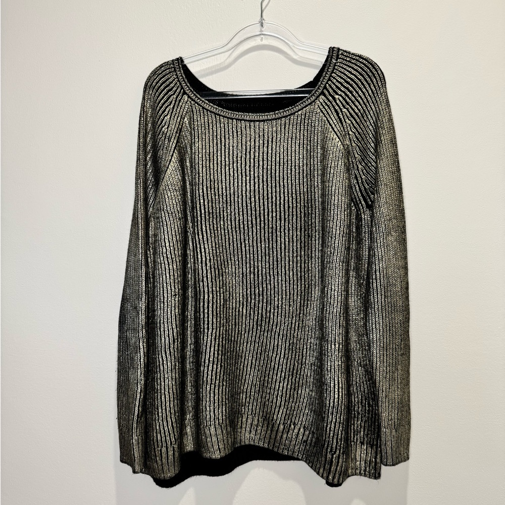 Nasty‎ Gal Women’s Metallic Cable Sweater